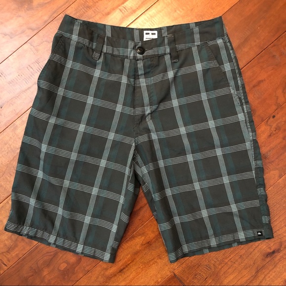 Quiksilver Other - Quicksilver | Men’s Gray and Teal Plaid Shorts